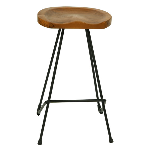 LaVerde 71cm Industrial Pin Iron Barstool | Temple & Webster