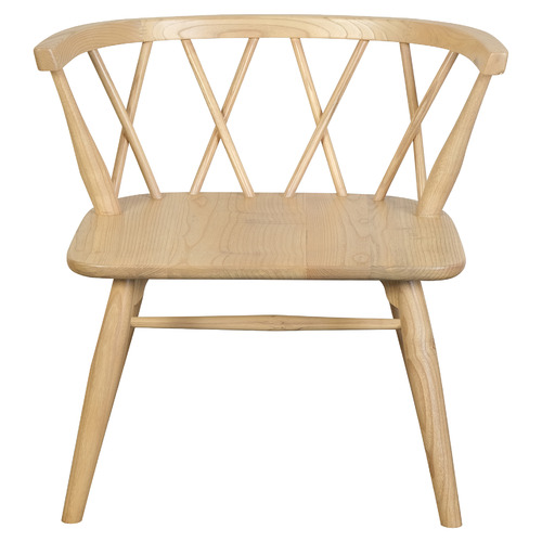 Hunith Cross Back Oak Wood Dining Chairs