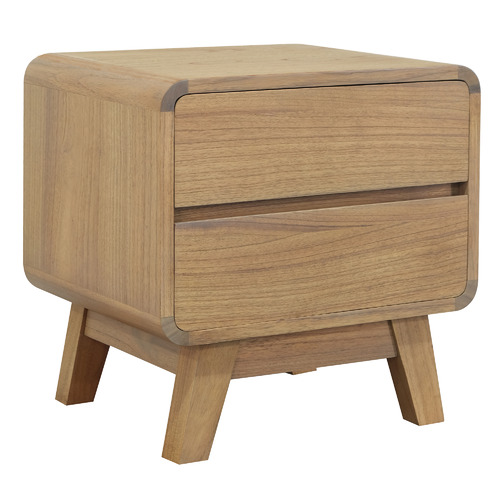 LaVerde Renaud 2 Drawer Bedside Table | Temple & Webster