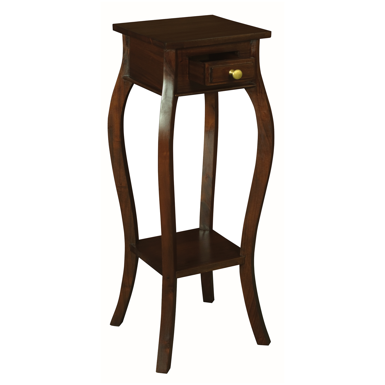 1-Drawer-Cabriole-Leg-Plant-Stand-PS-001-CL
