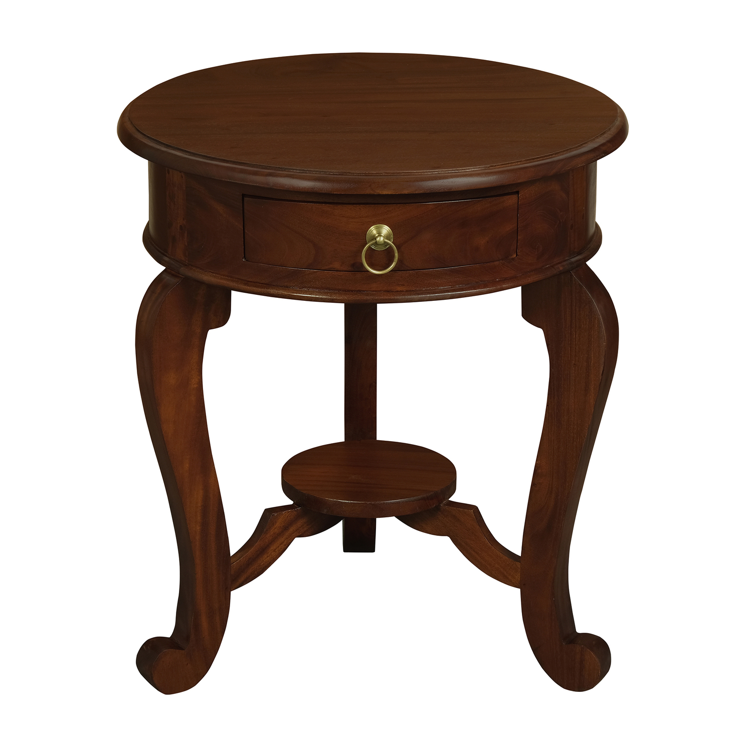 Cabriol-Leg-1-Drawer-Lamp-Table-LT-001-RD-CL