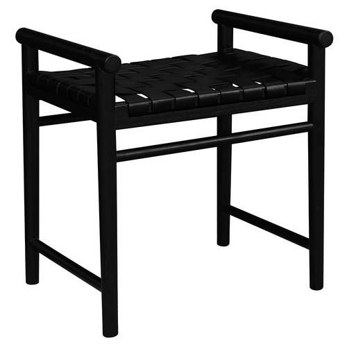 Ilonka Single Woven Cowhide Leather Bench