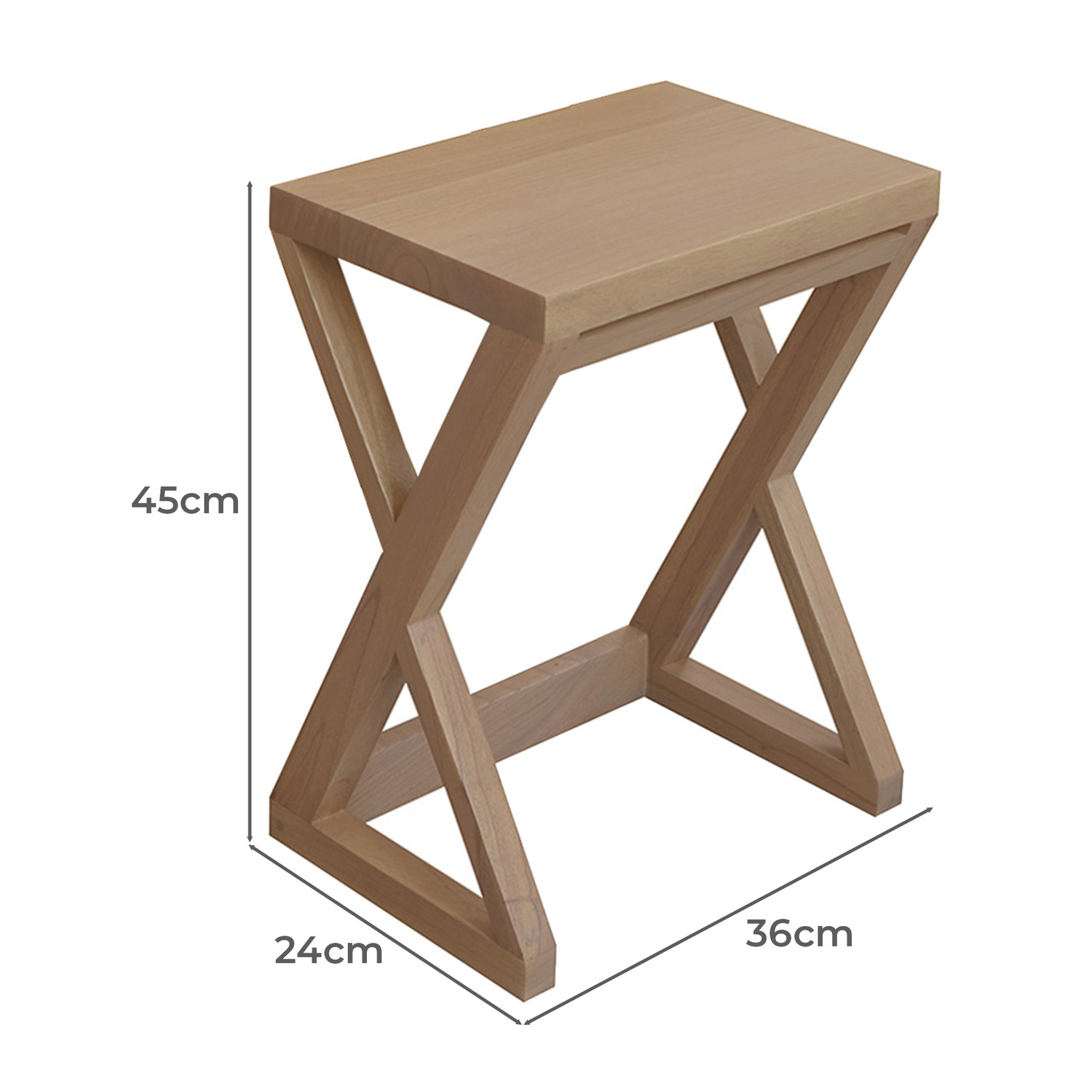 3 Piece Nikki Mindi Wood Nesting Side Table Set