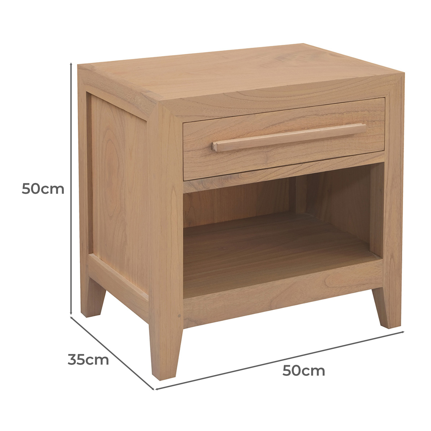 Annalise Mindi Wood Bedside Table