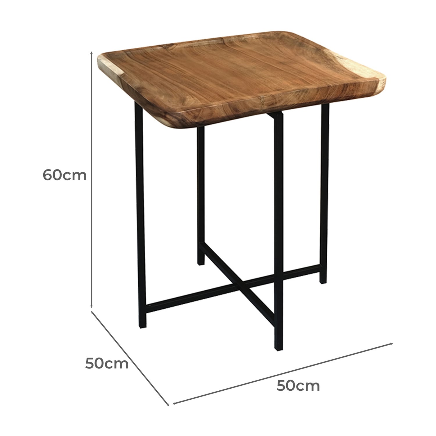 Ashton Suar Wood Tray Coffee & Side Table Set