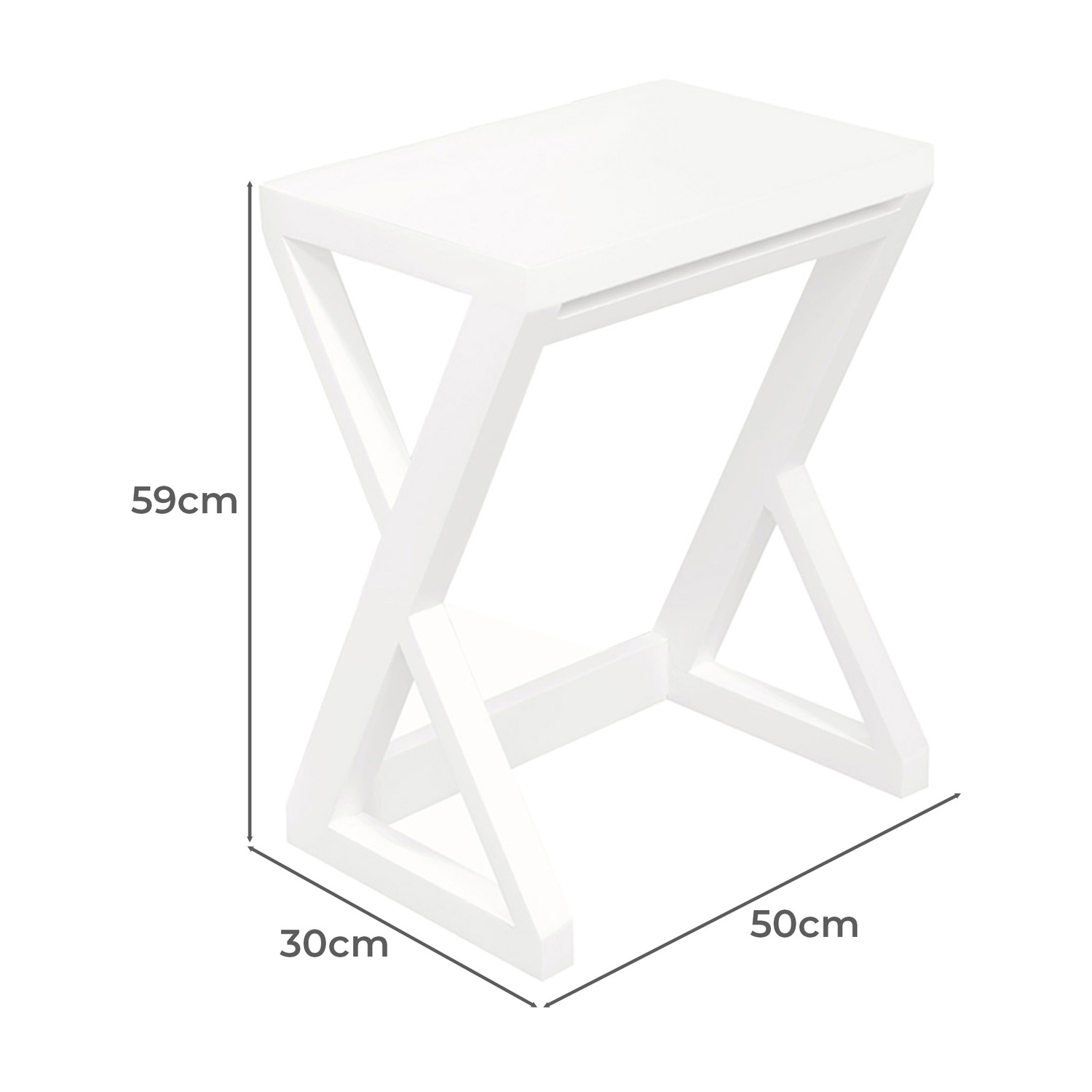 3 Piece Nikki Mahogany Wood Nesting Side Table Set