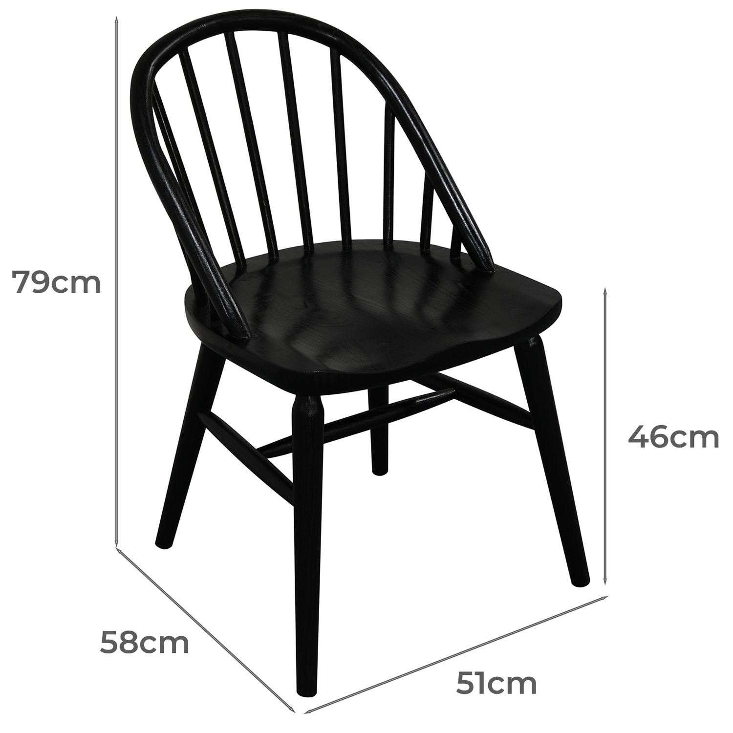 Yelena Oak Wood Dining Chairs