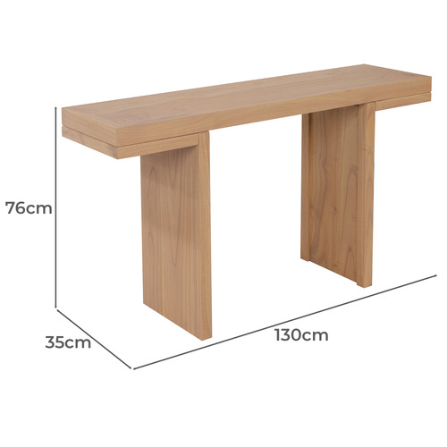 Delphine Mindi Wood Console Table