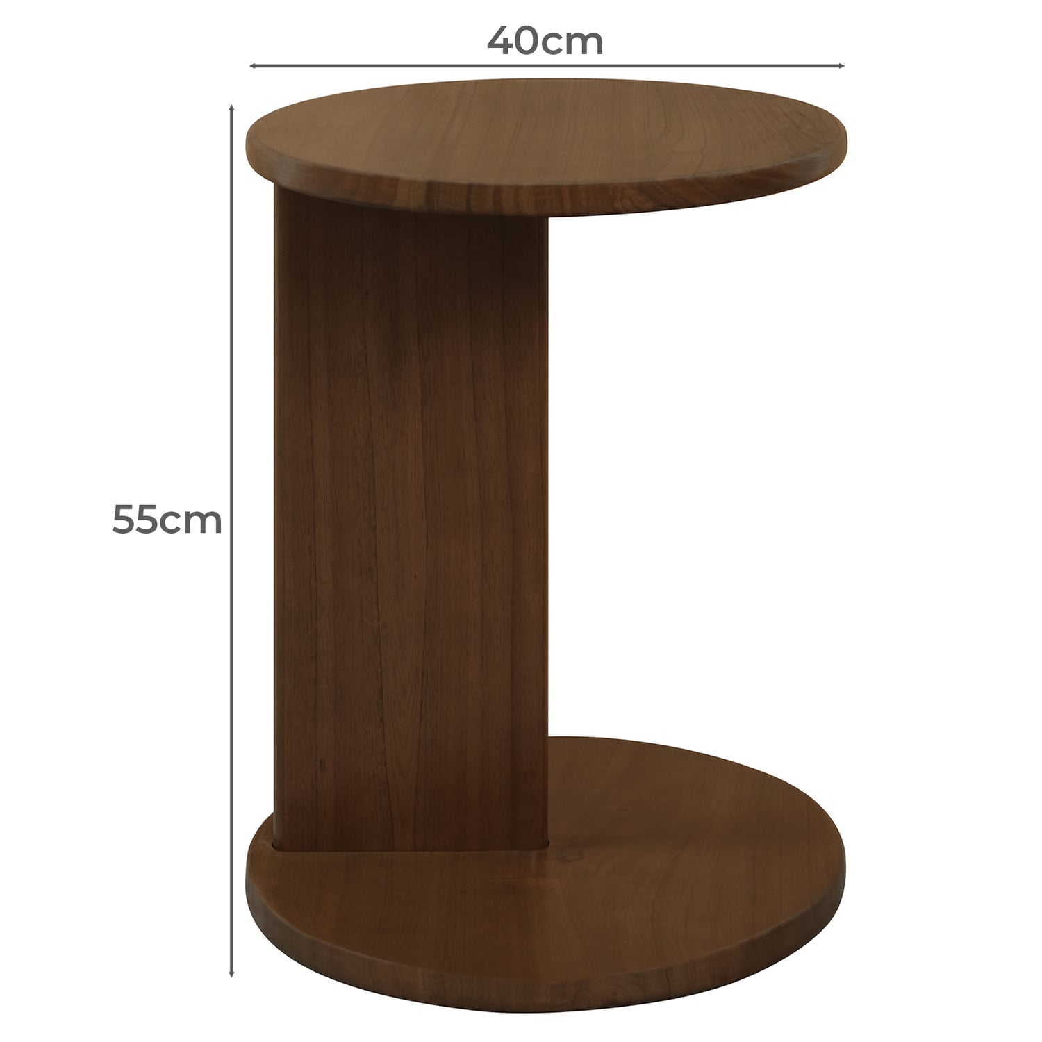 Delphine Mindi Wood Side Table