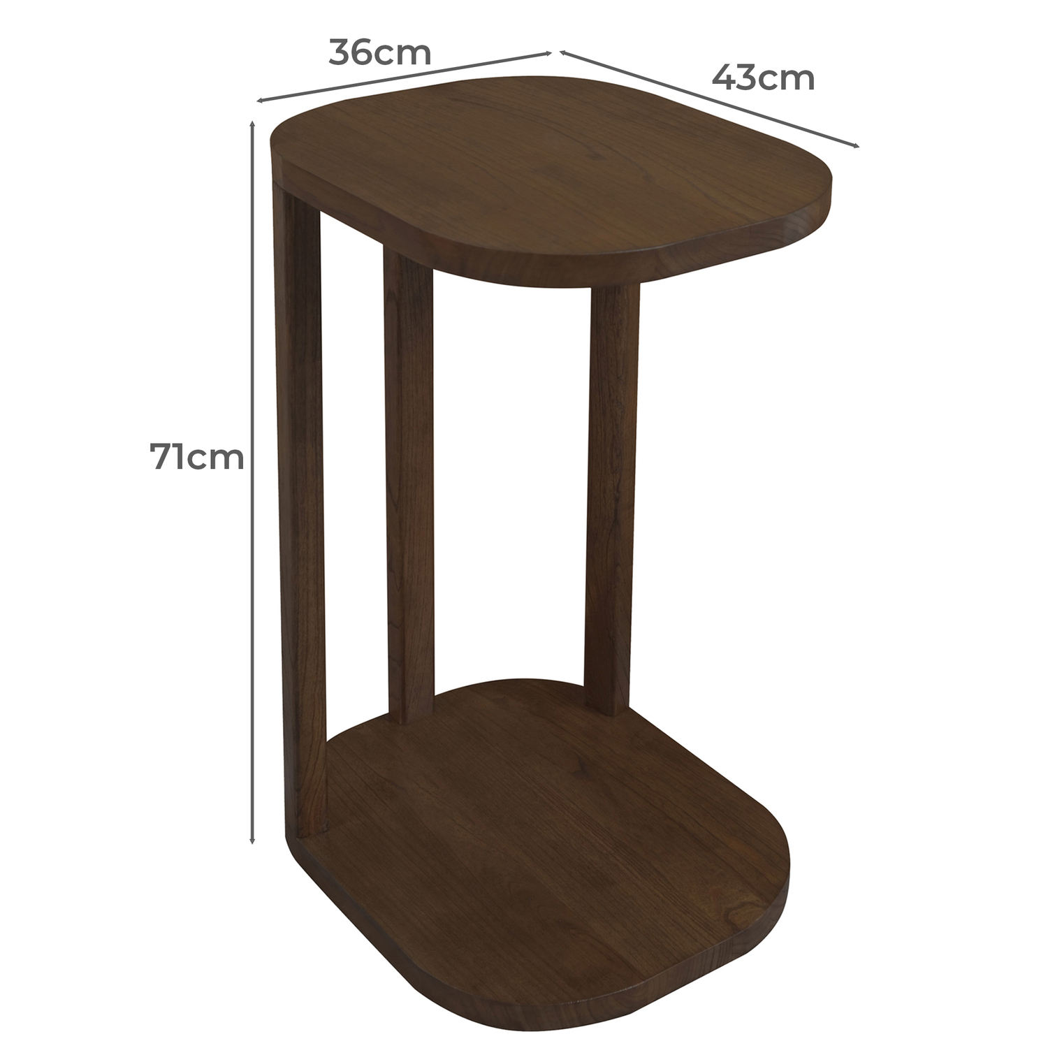 Parker Cedar Wood Side Table