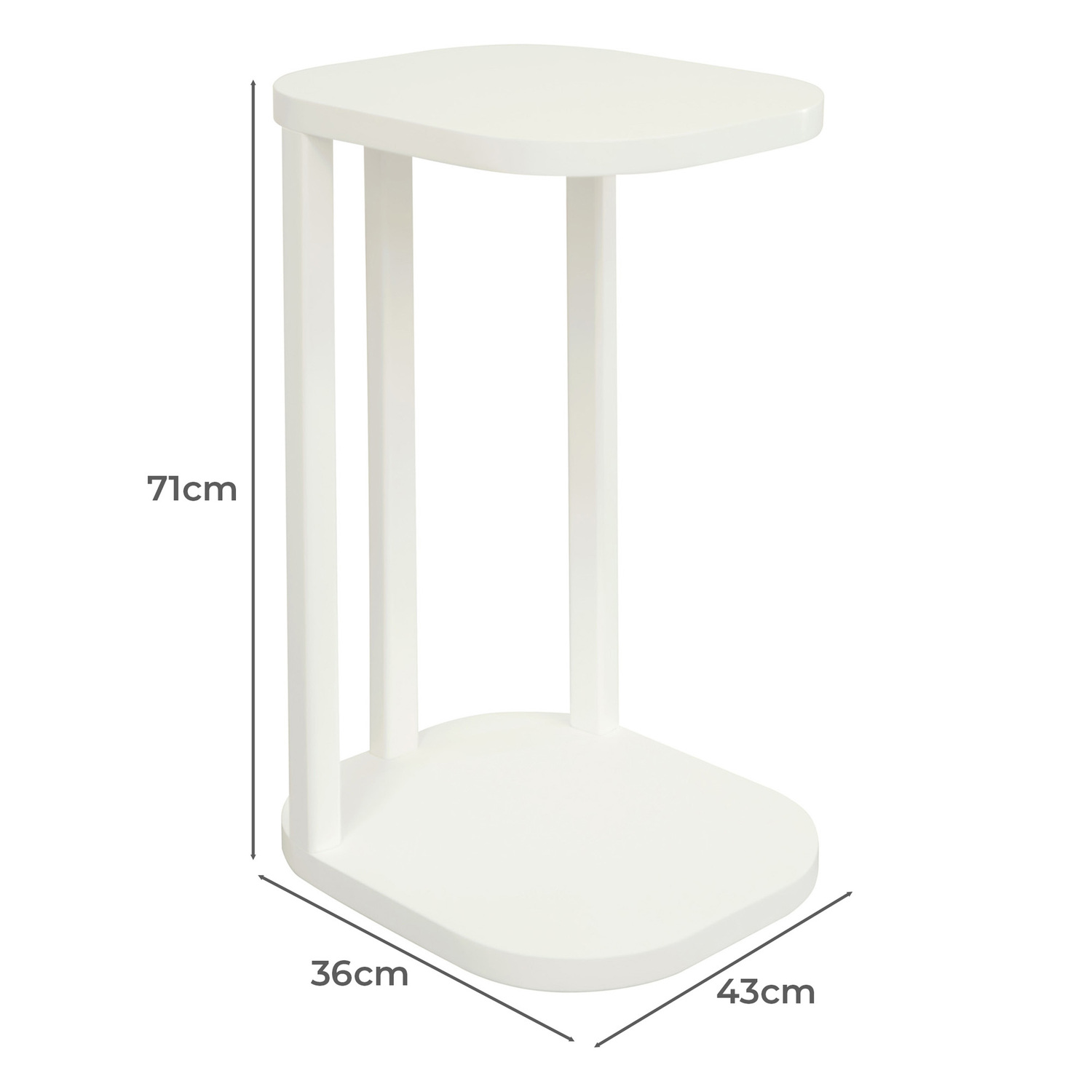 Olivia Mindi Wood Side Table