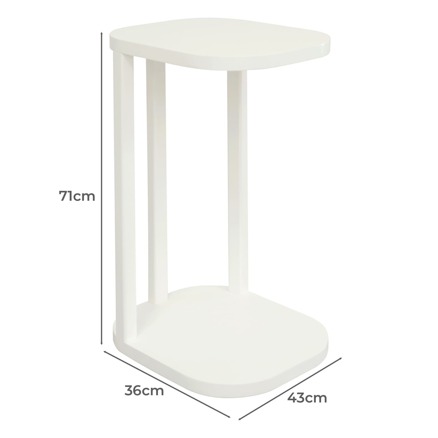 Olivia Mindi Wood Side Table