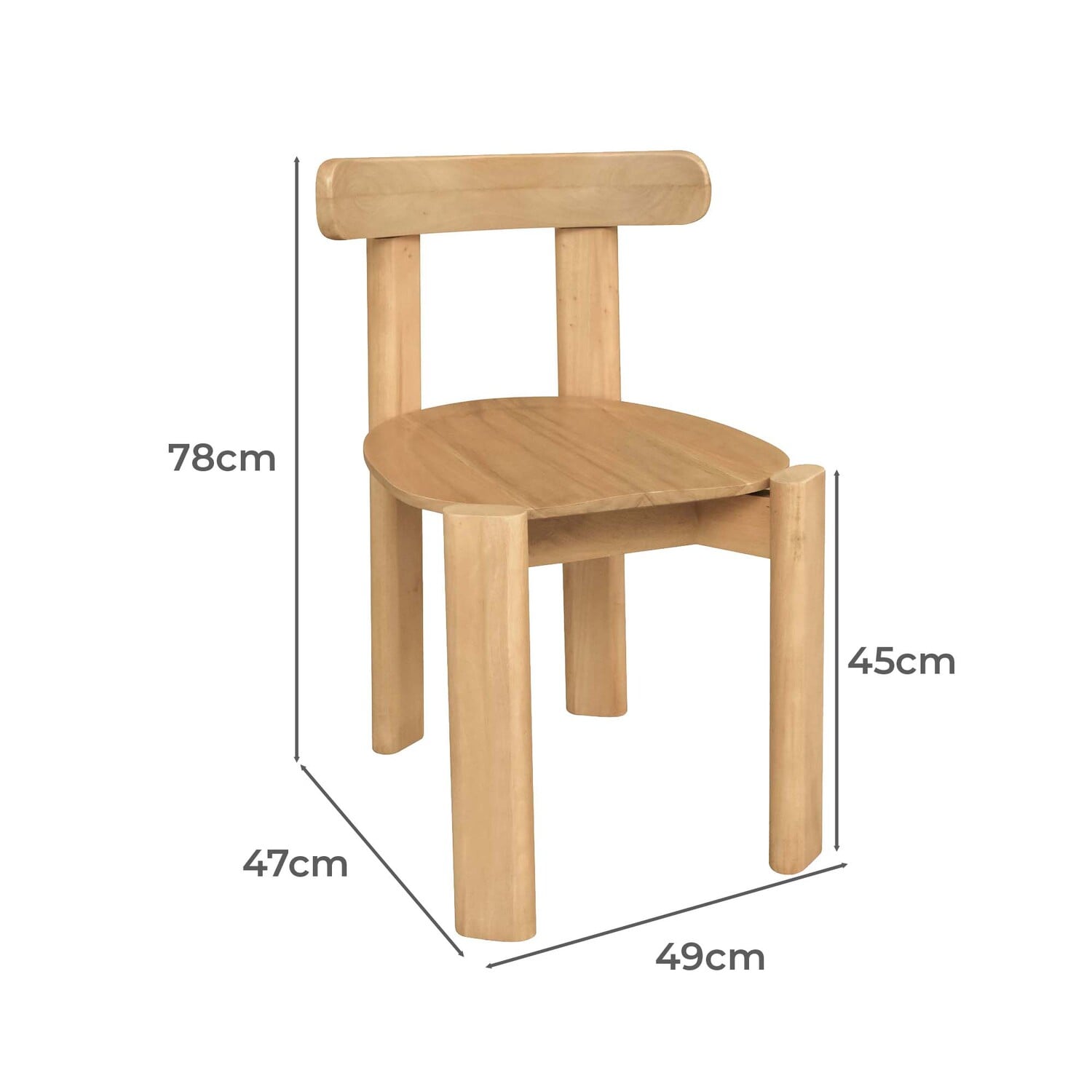 Lindsey Mahogany Wood Dining Chair