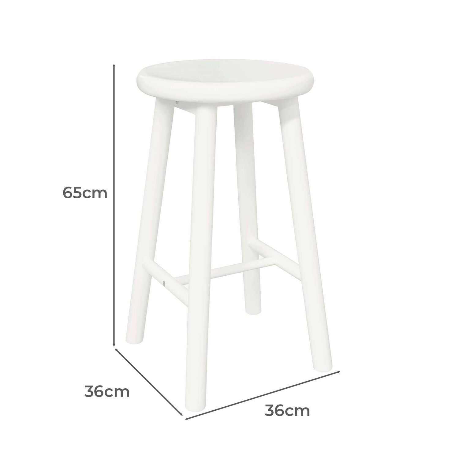 Vicky Mahogany Wood Counter Stool