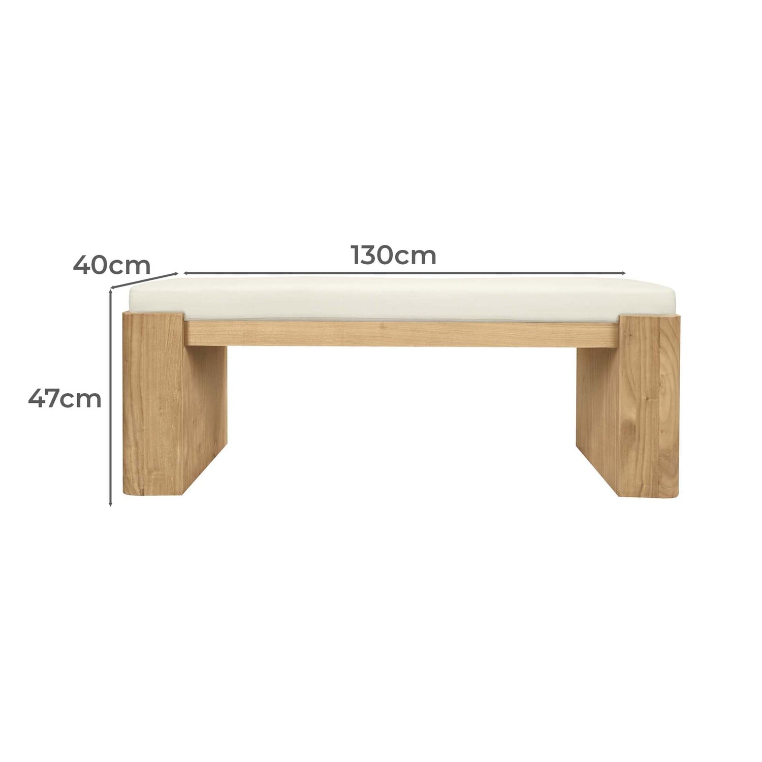 Lin Mindi Wood Dining Bench