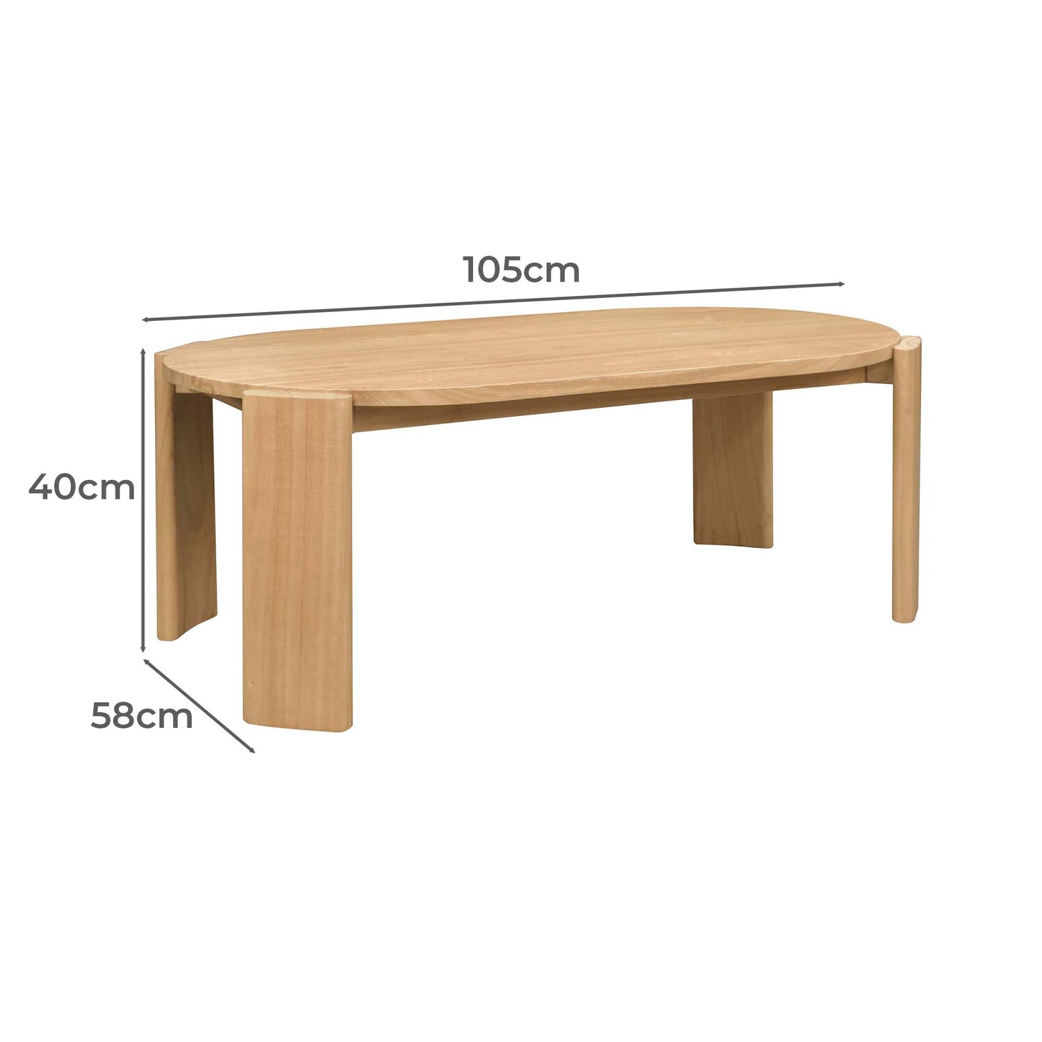 Vicky Mindi Wood Coffee Table