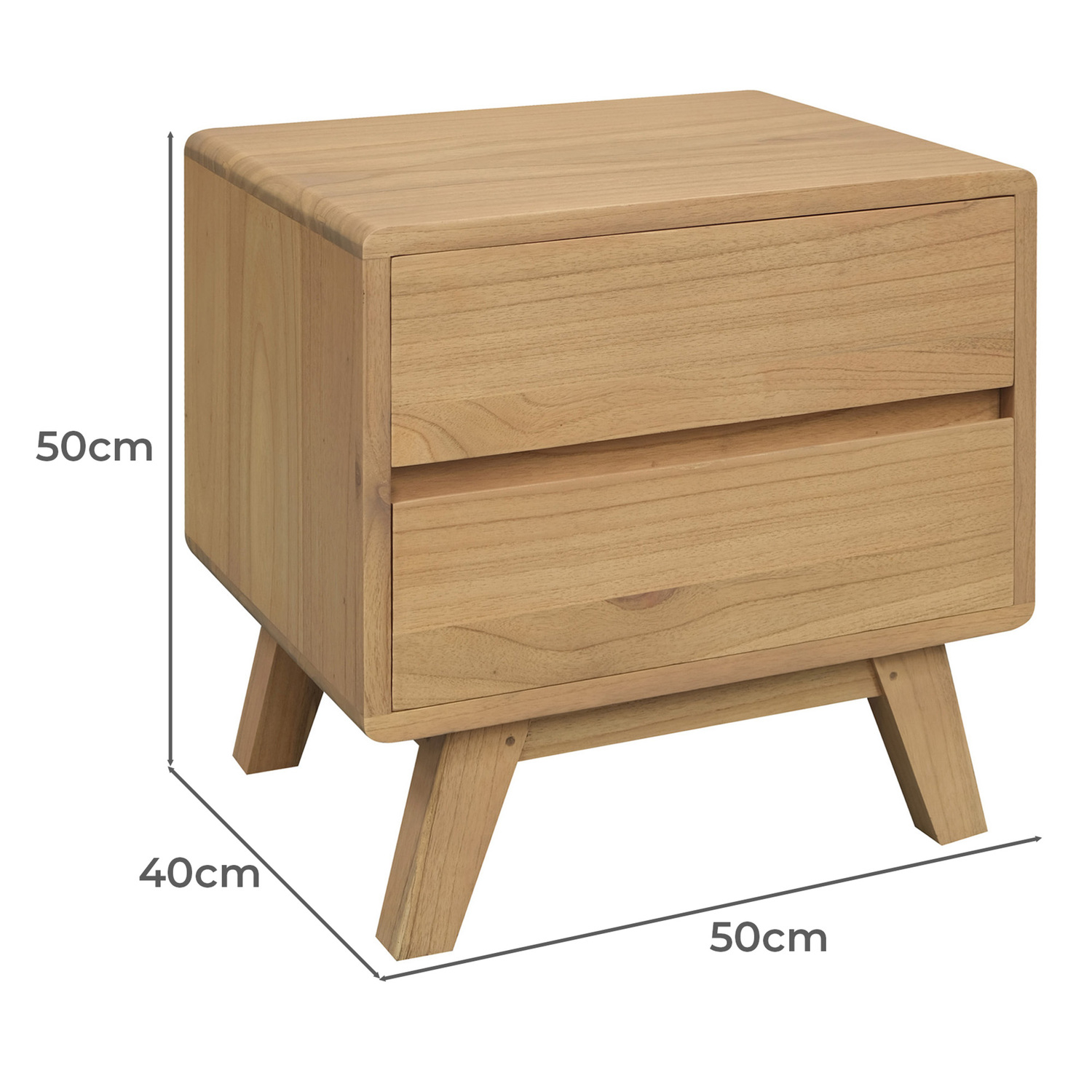 Renaud 2 Drawer Bedside Table