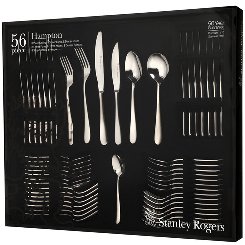 56 Piece Hampton Stainless Steel Cutlery Set