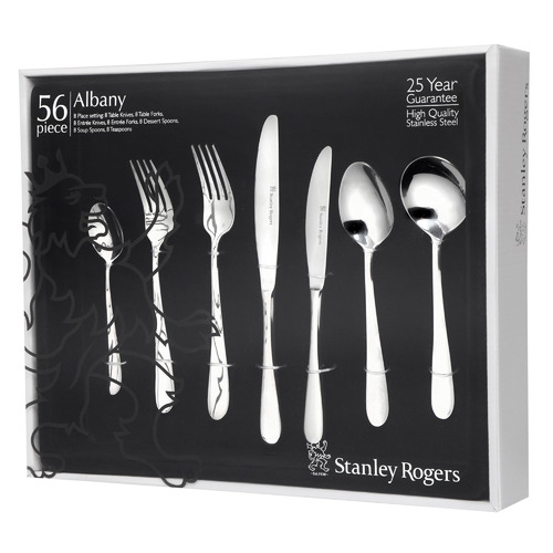 56 Piece Albany Stainless Steel Cutlery Set