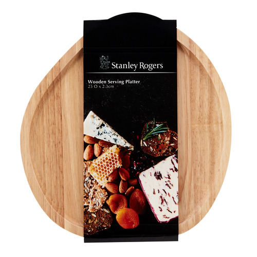 25cm Wooden Serving Platter