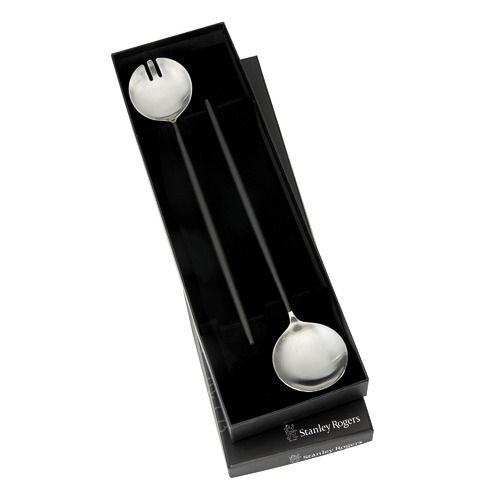 2 Piece Piper Black Salad Server Set