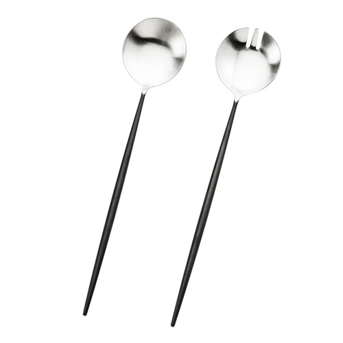 2 Piece Piper Black Salad Server Set