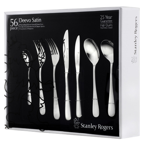 56 Piece Deevo Satin Cutlery Set