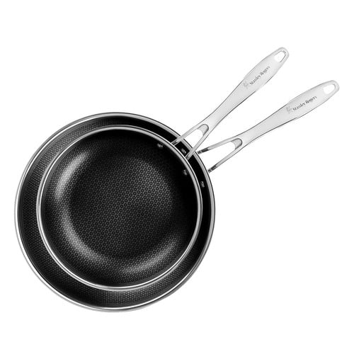 2 Piece Matrix Stainless Steel Frying Pan Set