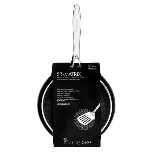 2 Piece Matrix Stainless Steel Frying Pan Set
