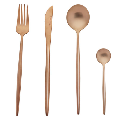 16 Piece Piper Bronze Stainless Steel Cutlery Set
