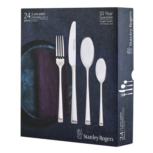 24 Piece Lancaster Stainless Steel Cutlery Set