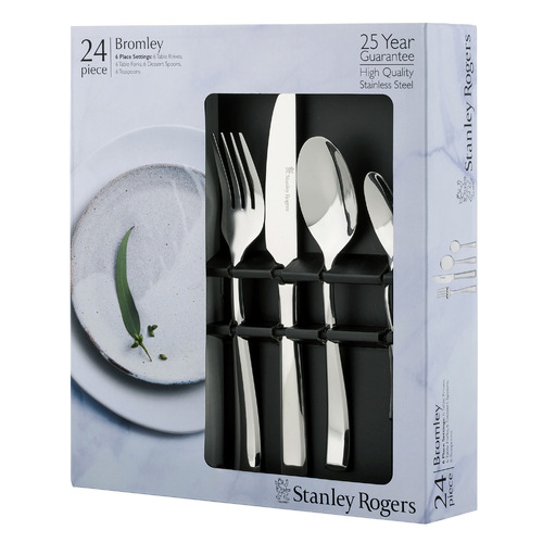 24 Piece Bromley Stainless Steel Cutlery Set