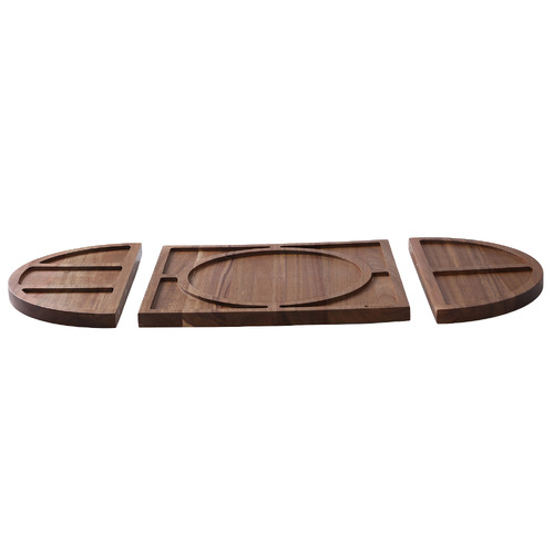 3 Piece Acacia Wood Modular Serving Board Set