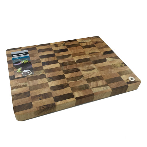 Wiltshire Chequered Acacia & Rubberwood Chopping Board Temple & ster