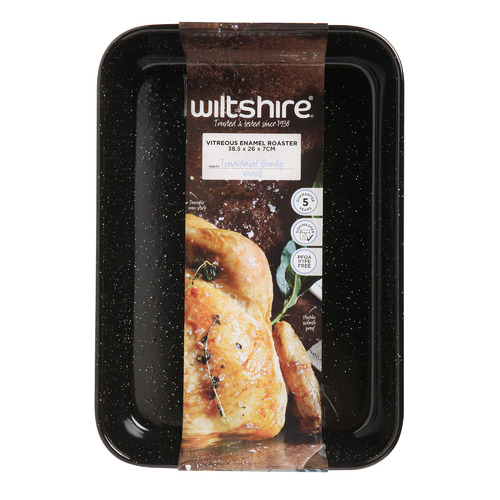 Wiltshire 40.5cm Vitreous Enamel Roast Pan | Temple & Webster