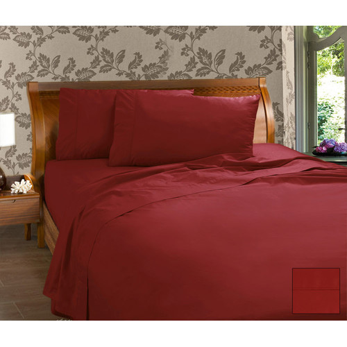 Kingdom 225 Thread Count Percale Cotton and Polyester Sheet Set ...