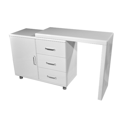 Urban Small Work Desk Module in High Gloss White Temple & ster