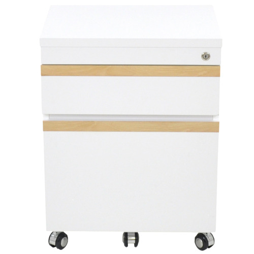 White Bianca 2 Drawer Filing Cabinet