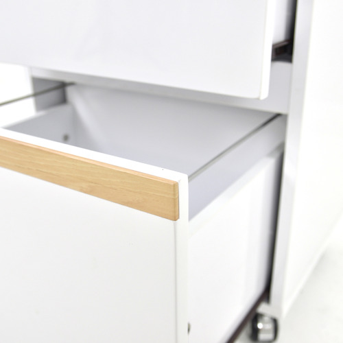 White Bianca 2 Drawer Filing Cabinet