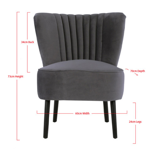 Charcoal Slipper Chair Temple & ster