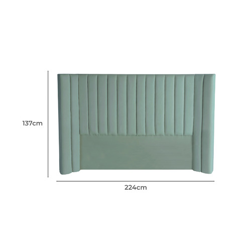 Aqua Lulu Velvet Bedhead Temple & ster