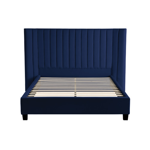 Navy Lulu Velvet Bed Frame