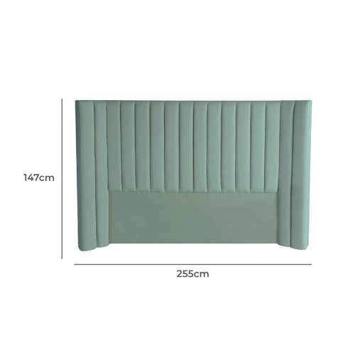 Aqua Lulu Velvet Bedhead Temple & ster