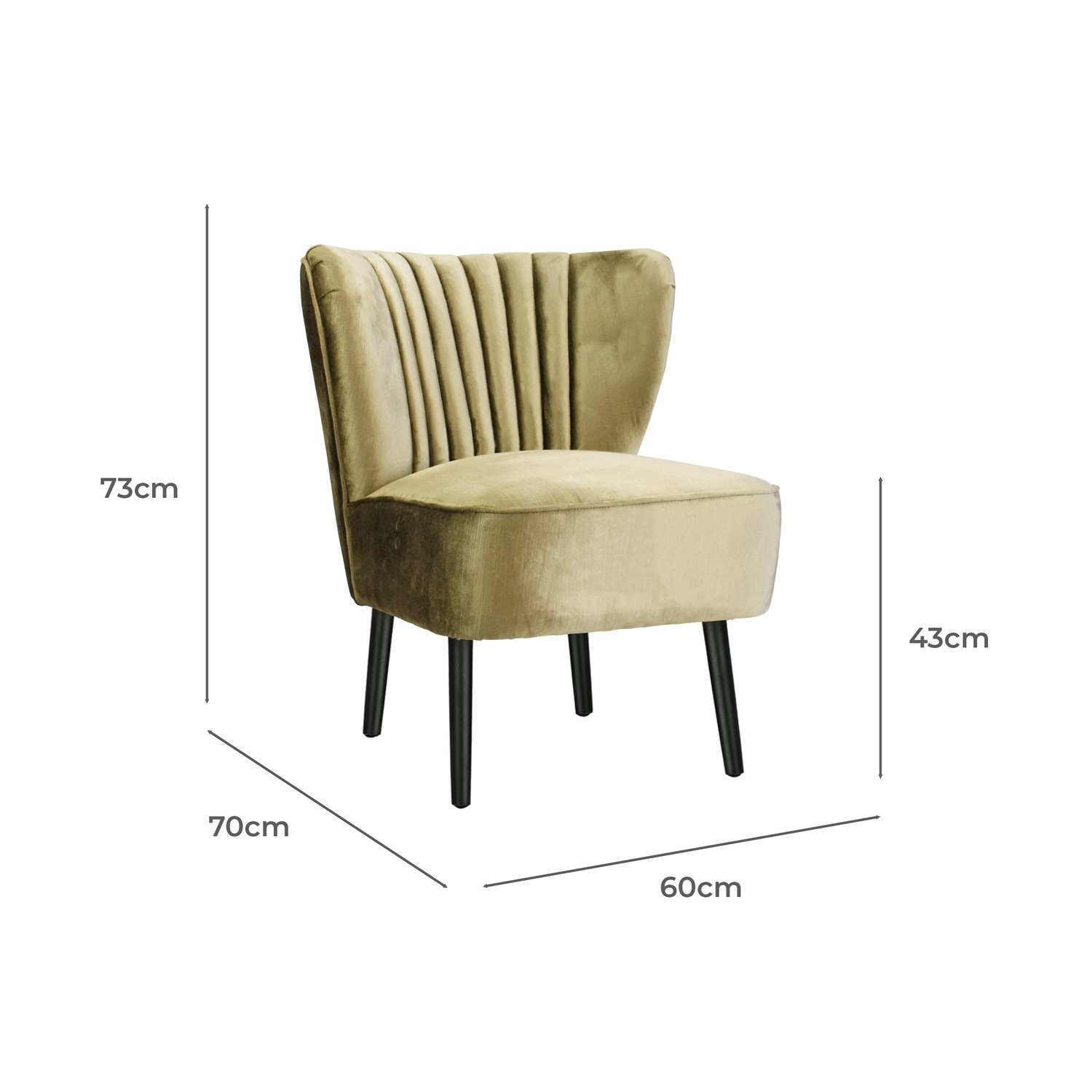 Coco Velvet Slipper Chair