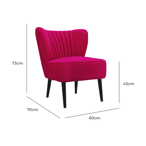 hot pink cocktail chair