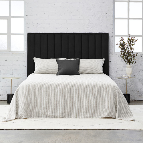 Durham Velvet King Bedhead | Temple & Webster