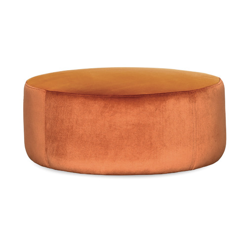 Orange velvet ottoman hotsell