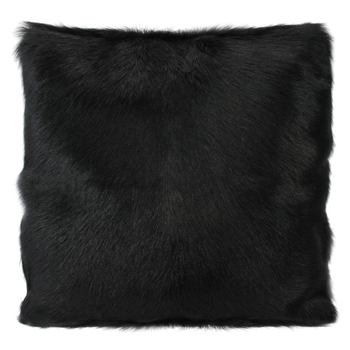 Black Goat Fur Cushion