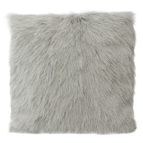 Light Grey Goat Fur Cushion