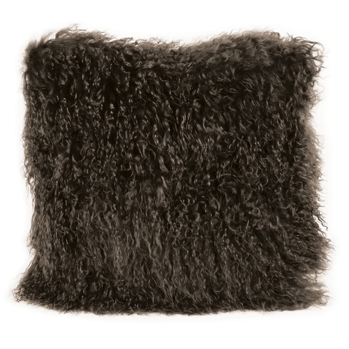 Charcoal Tibetan Fur Cushion